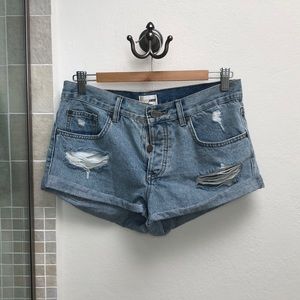 Ripped Jean Shorts